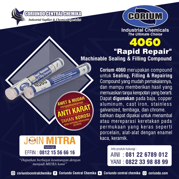 Corium 4060 - "Rapid Repair" Machinable Sealing & Filling Compound